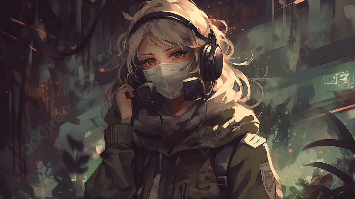 1200x673 Hd Wallpaper Cute Anime Girl With Mask