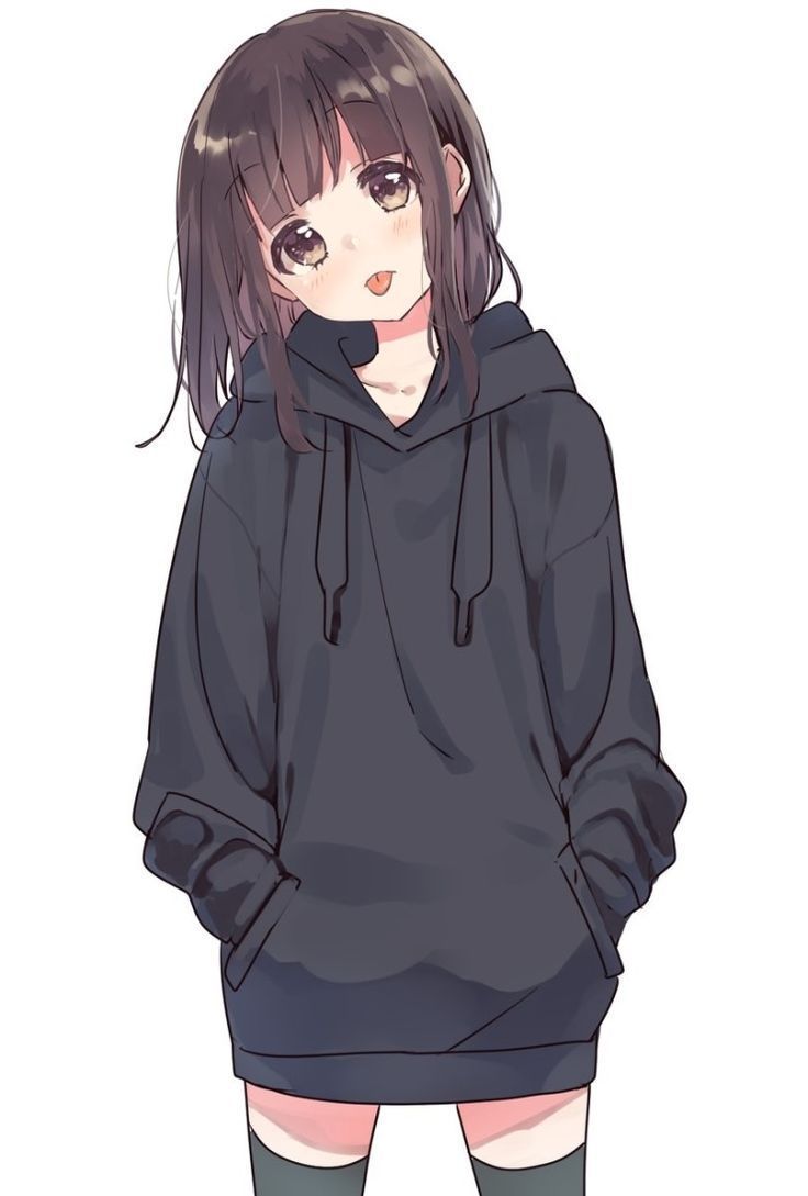 736x1089 Anime Attitude Girl Wallpaper