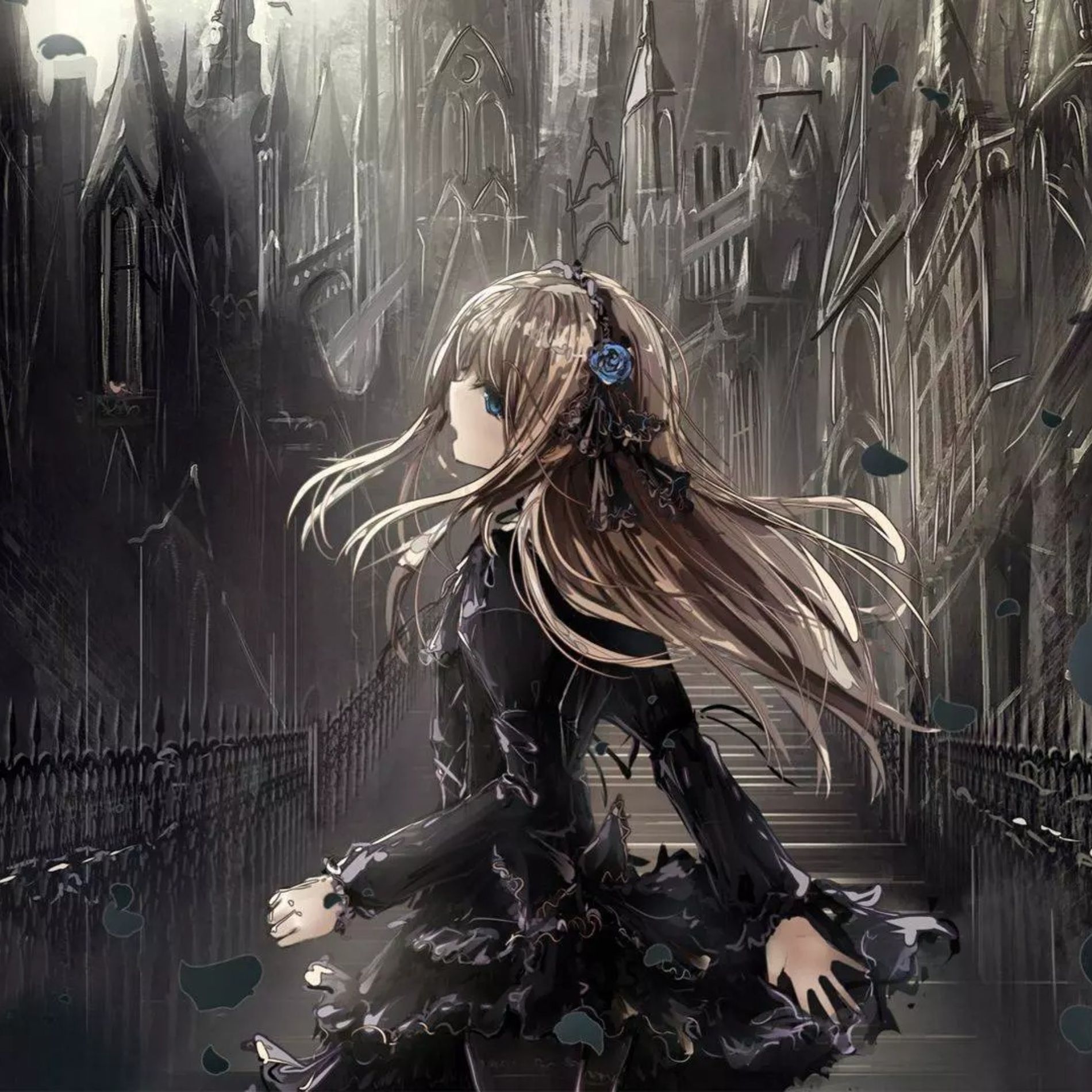 1900x1900 Download Anime Goth Girl Instagram