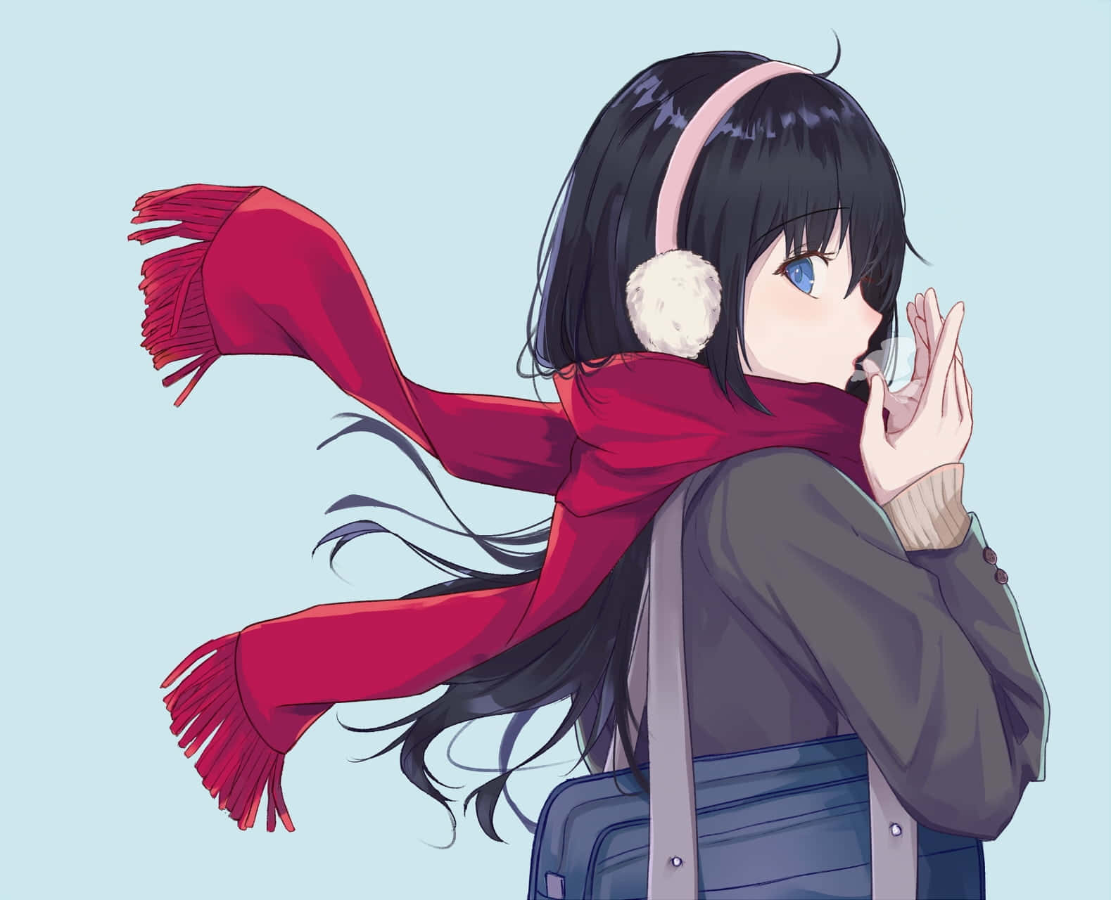 1579x1280 Anime Girl Profile Wallpaper
