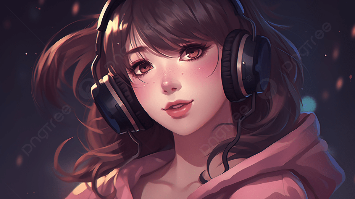 1200x673 Anime Girl Listening To Music
