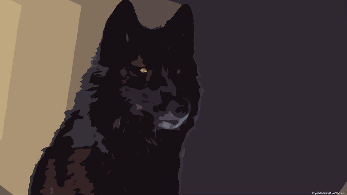 Hình nền chó sói Origami đen 1191x670 trừu tượng