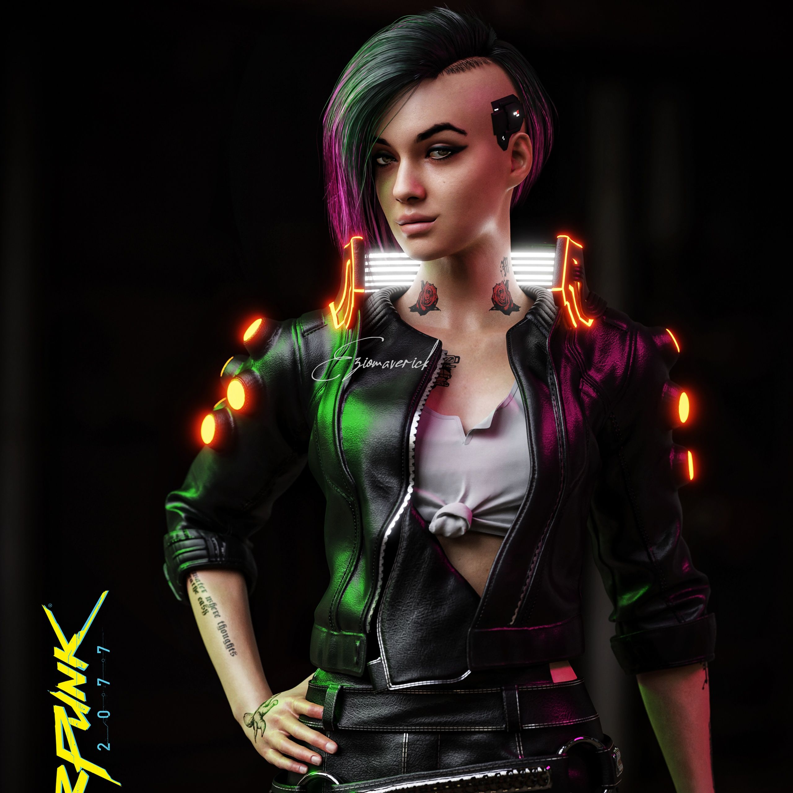 2560x2560 Judy Phone Wallpaper Cyberpunk 2077