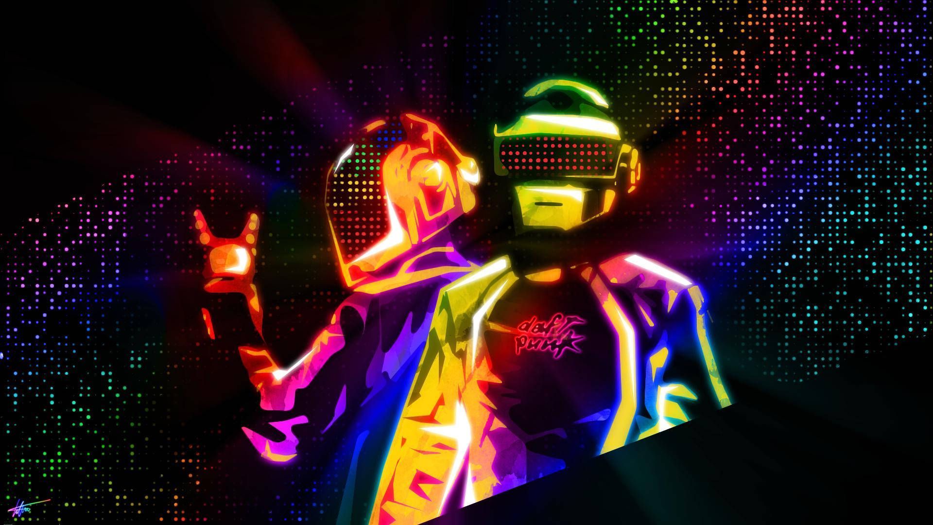 1920x1080 Download free Daft Punk Neon Rgb