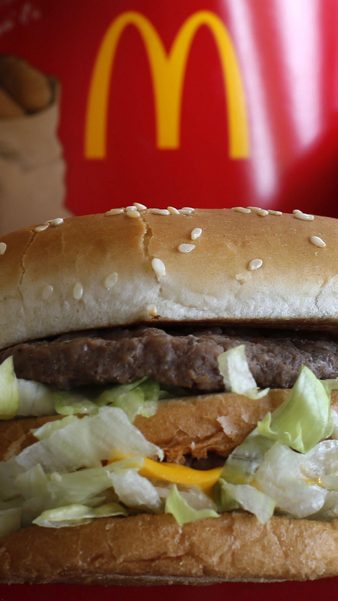 1350x2400 Download wallpaper 1350x2400 mcdonalds, big mac, rolls, meat