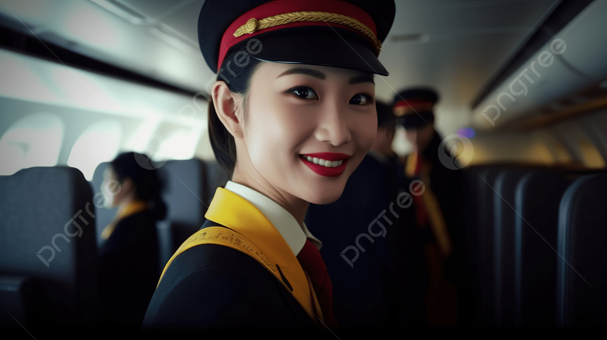 1200x673 Female Flight Attendant Smiling