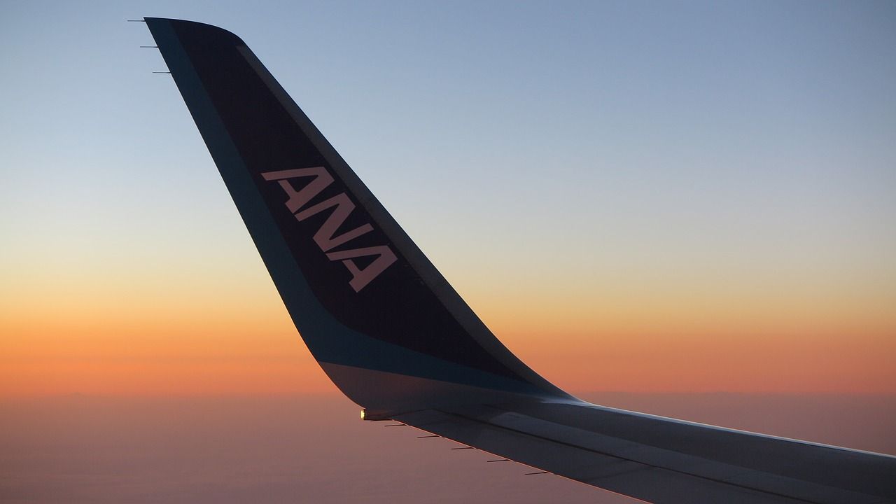 1280x720 Sunset All Nippon Airways Ana