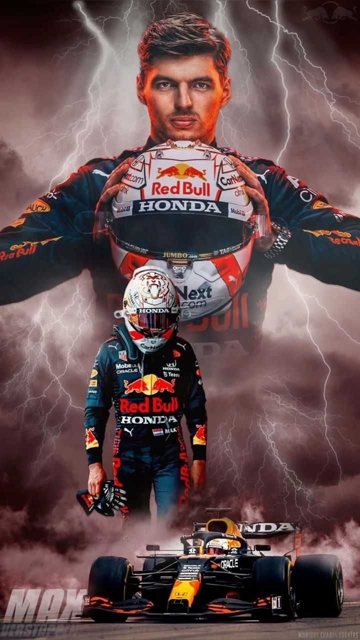 720x1280 Max Verstappen Wallpaper. Red