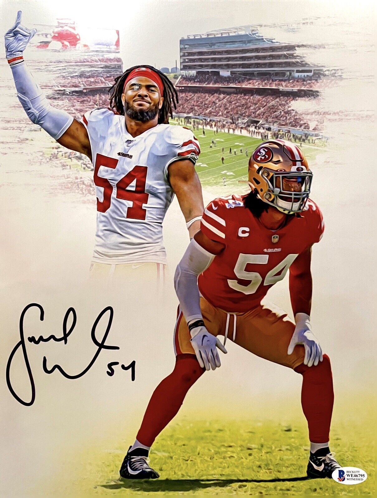 1210x1600 Fred Warner Autographed Signed 11X14