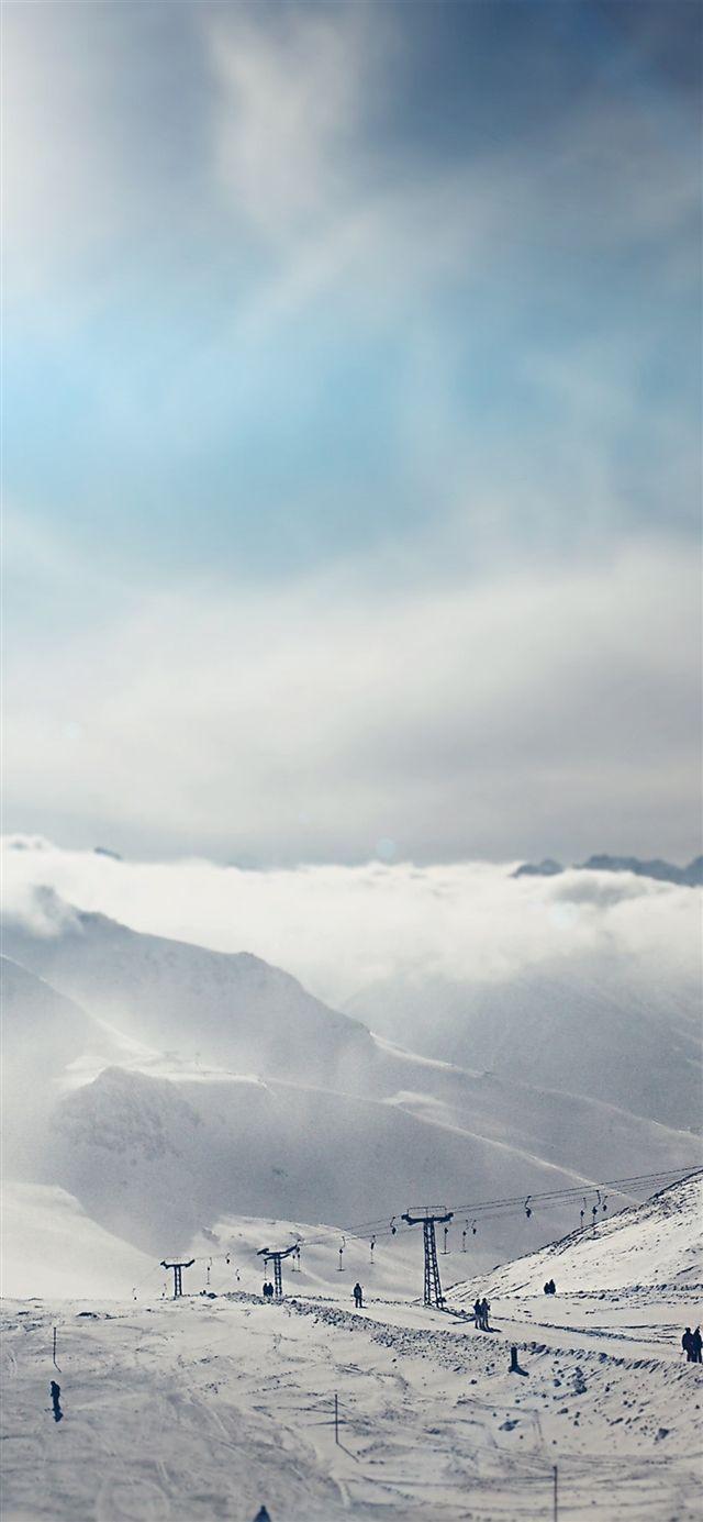 640x1385 Snow ski winter play mountain iPhone X Wallpaper Download