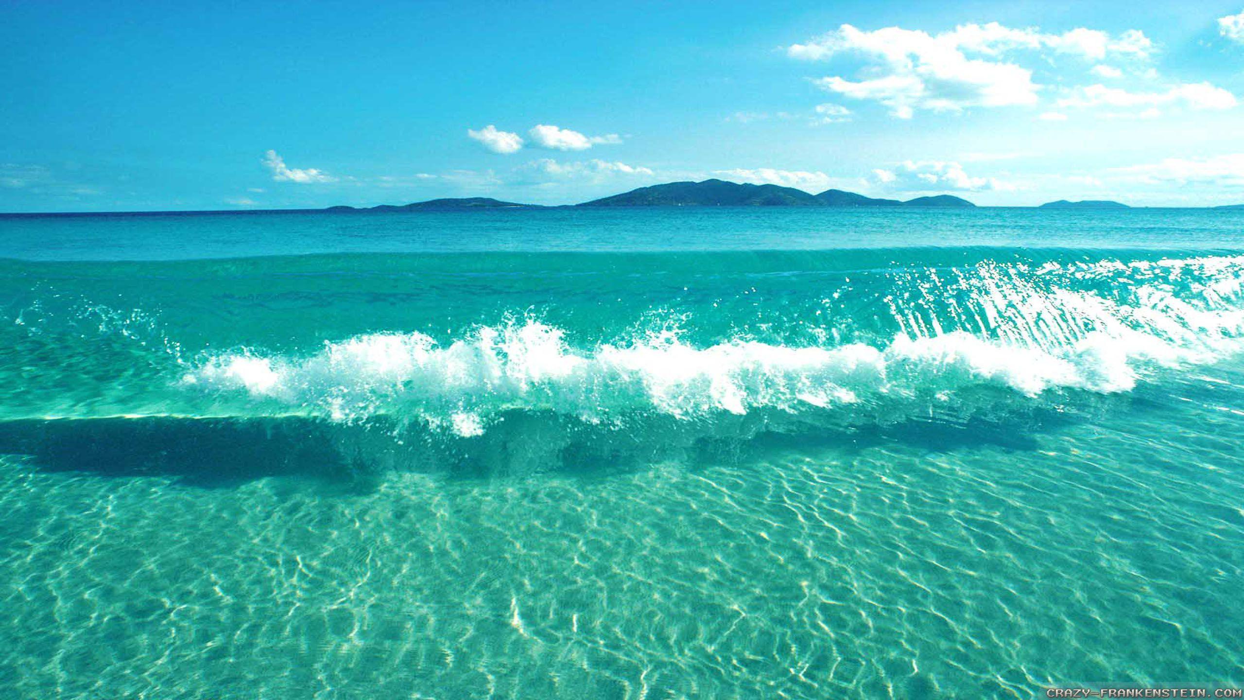2560x1440 Paradise Waves Wallpaper