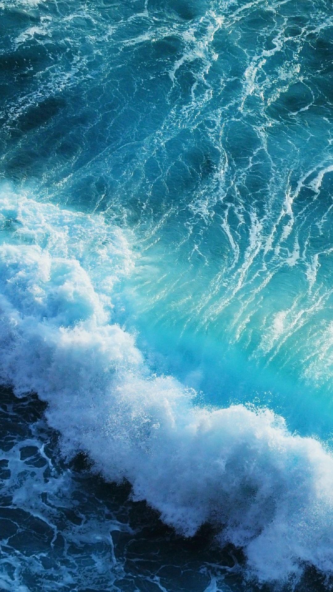 1080x1920 Sea Waves Wallpaper HD for Android