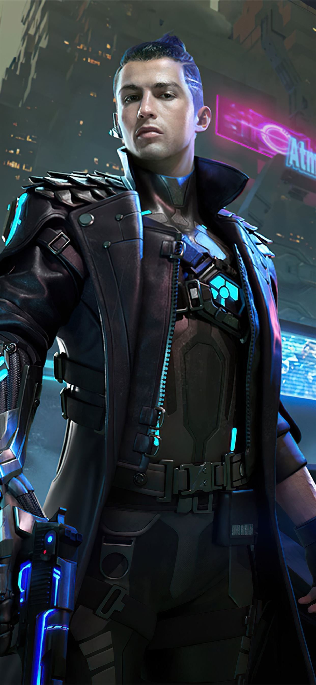 1242x2688 garena free fire cristiano ronaldo