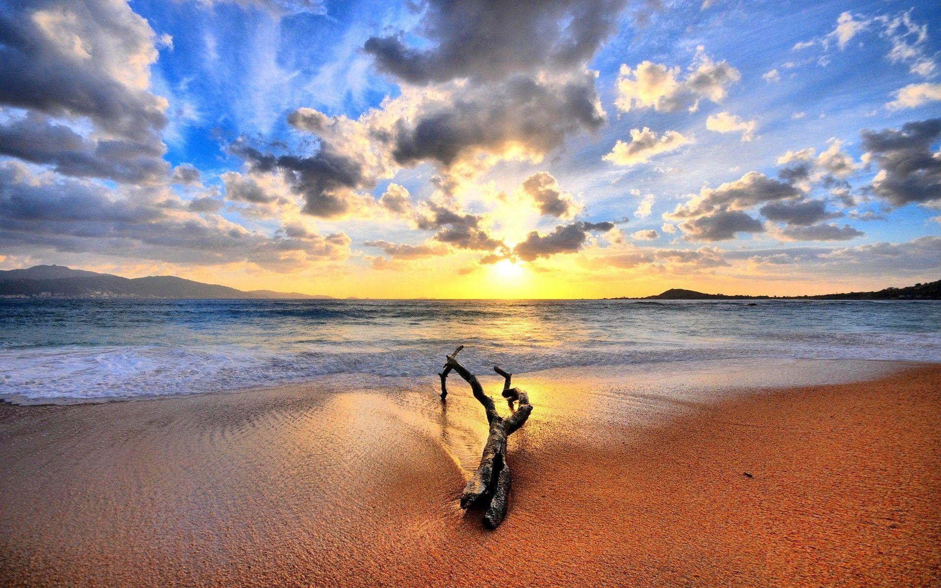 1920x1200 nature landscape sky sea beach sunrise wallpaper