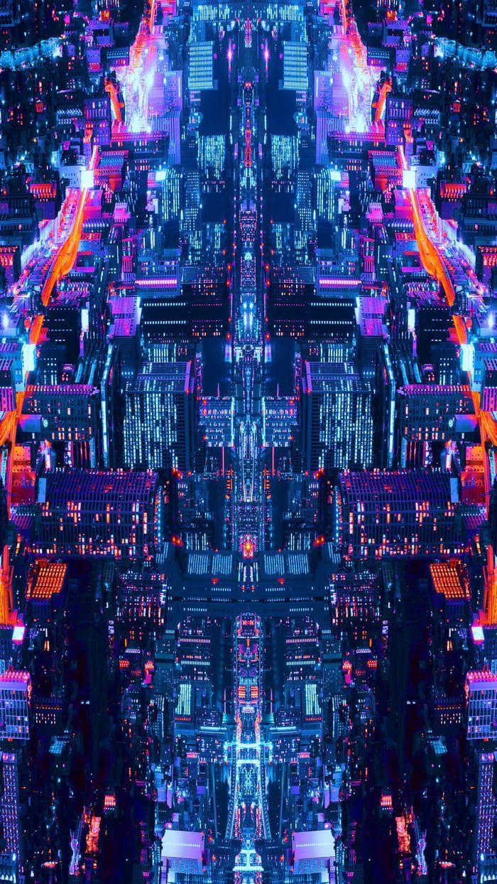 700x1244 City glitch. Art. Glitch wallpaper
