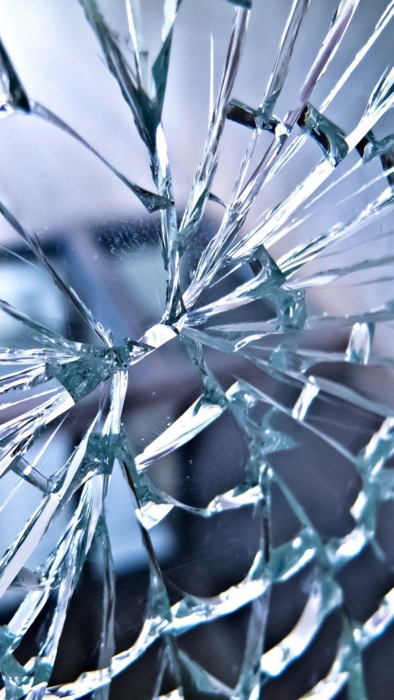 806x1433 Cracked Glass Wallpaper