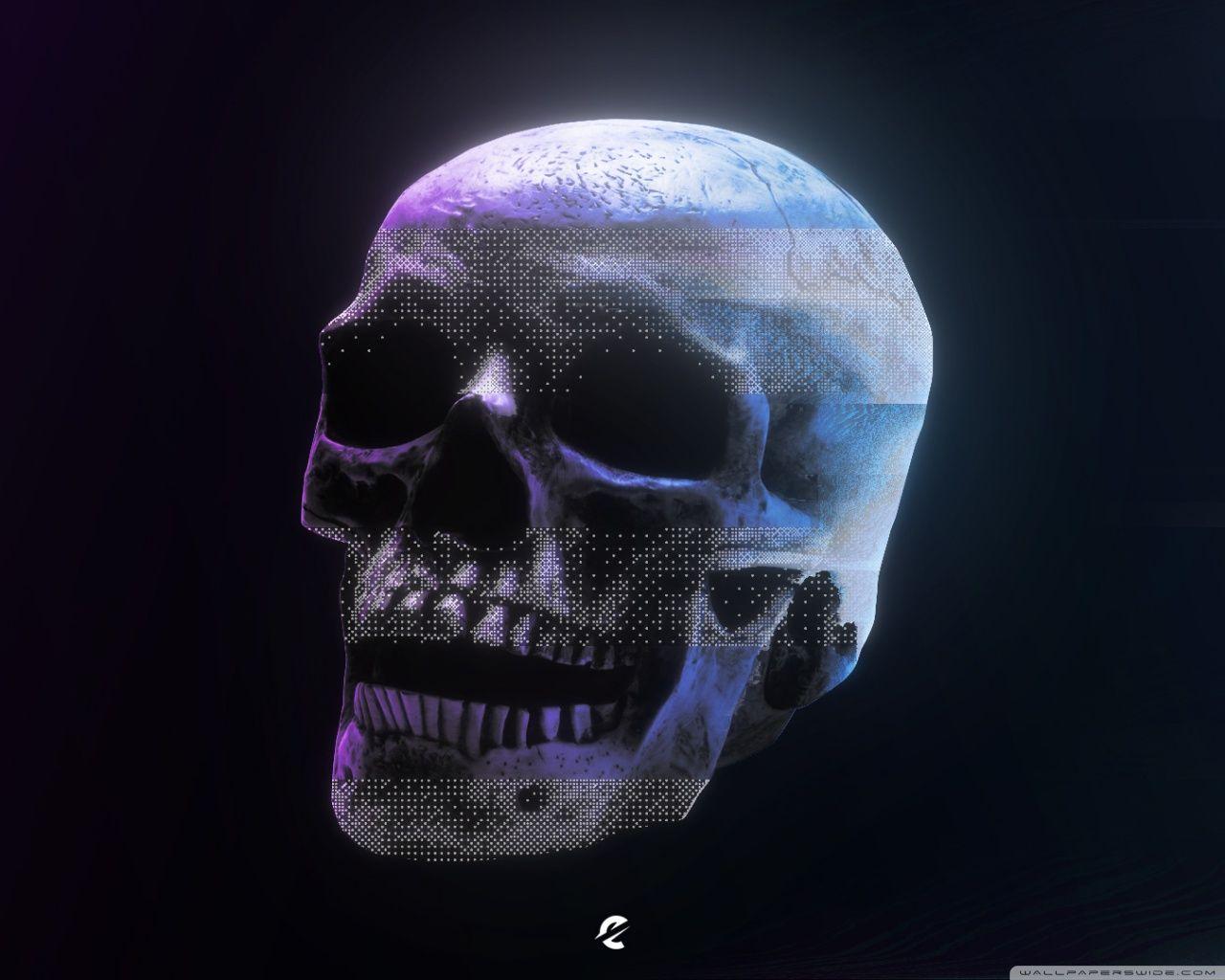 1280x1024 Glitch Art Style Skull Ultra HD Desktop Background Wallpaper for 4K UHD TV : Widescreen & UltraWide Desktop & Laptop : Tablet