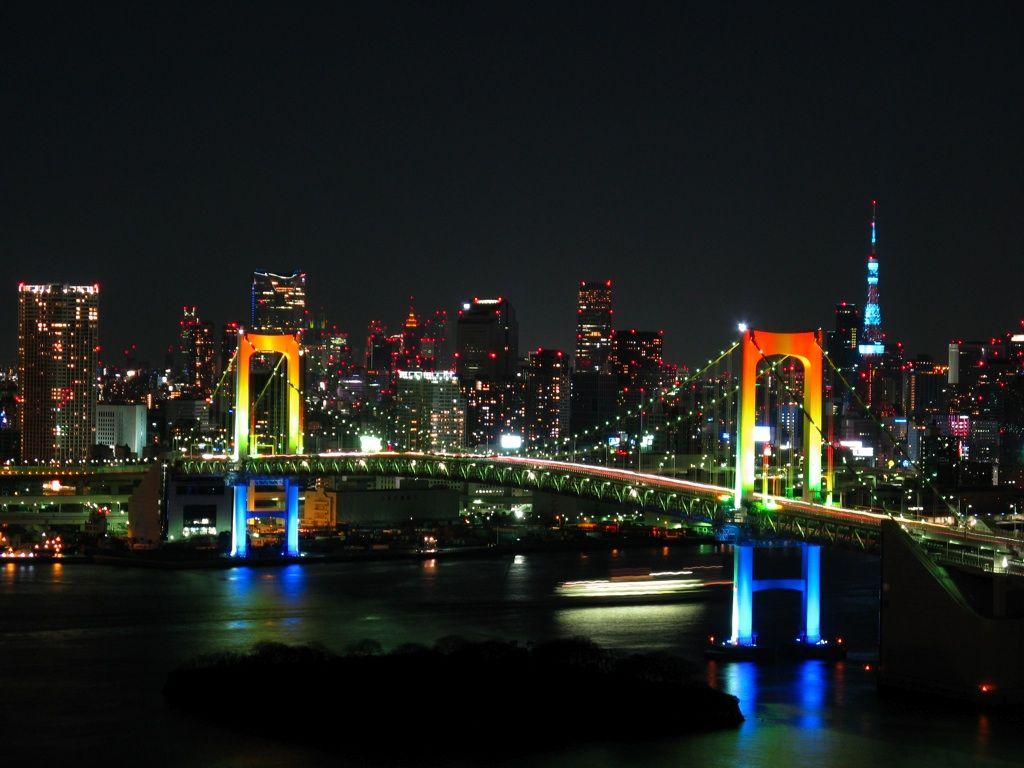 Rainbow Bridge Tokyo Japan Wallpapers Top Free Rainbow Bridge Tokyo Japan Backgrounds Wallpaperaccess