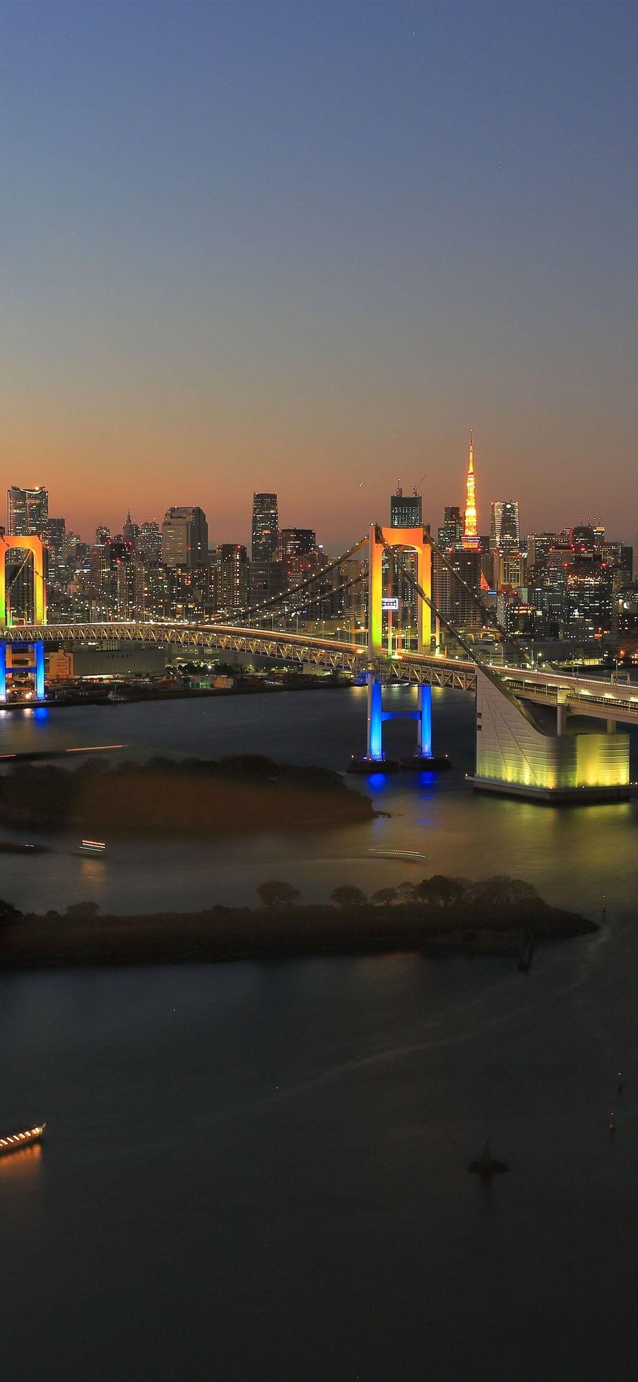 Rainbow Bridge Tokyo Japan Wallpapers Top Free Rainbow Bridge Tokyo Japan Backgrounds Wallpaperaccess