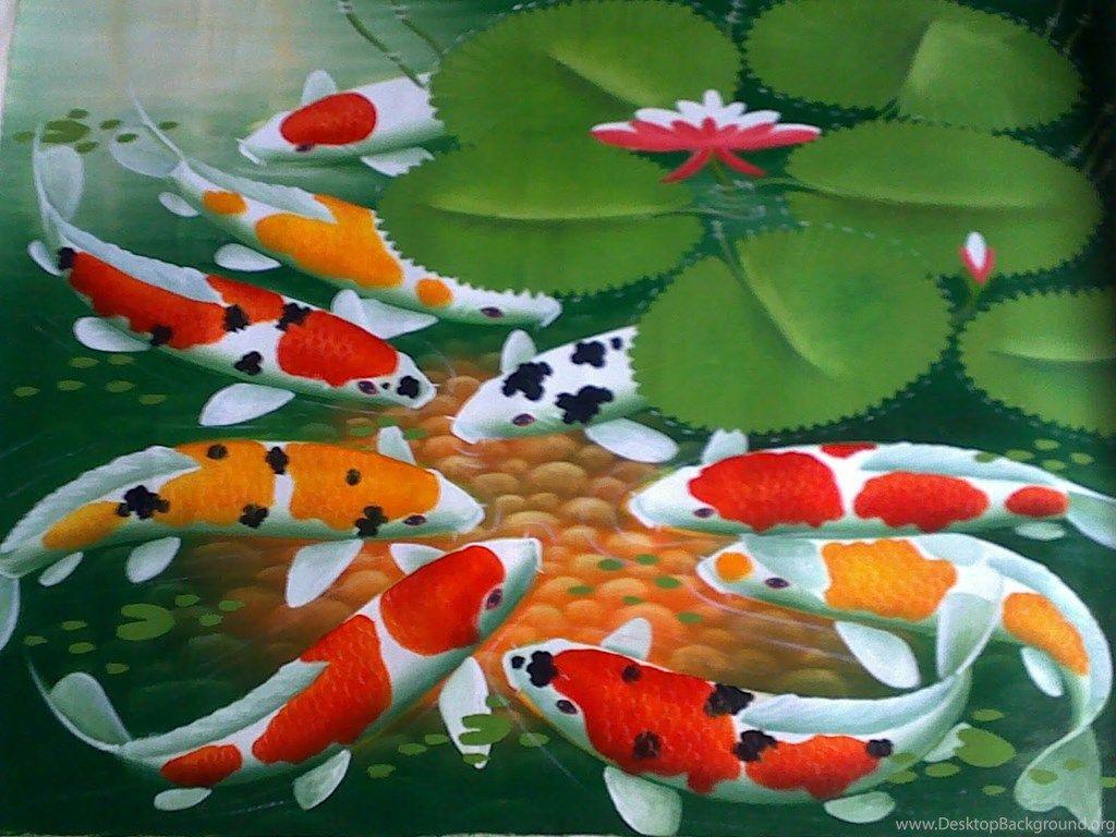 1024x768 Koi Fish Wallpaper Desktop Background