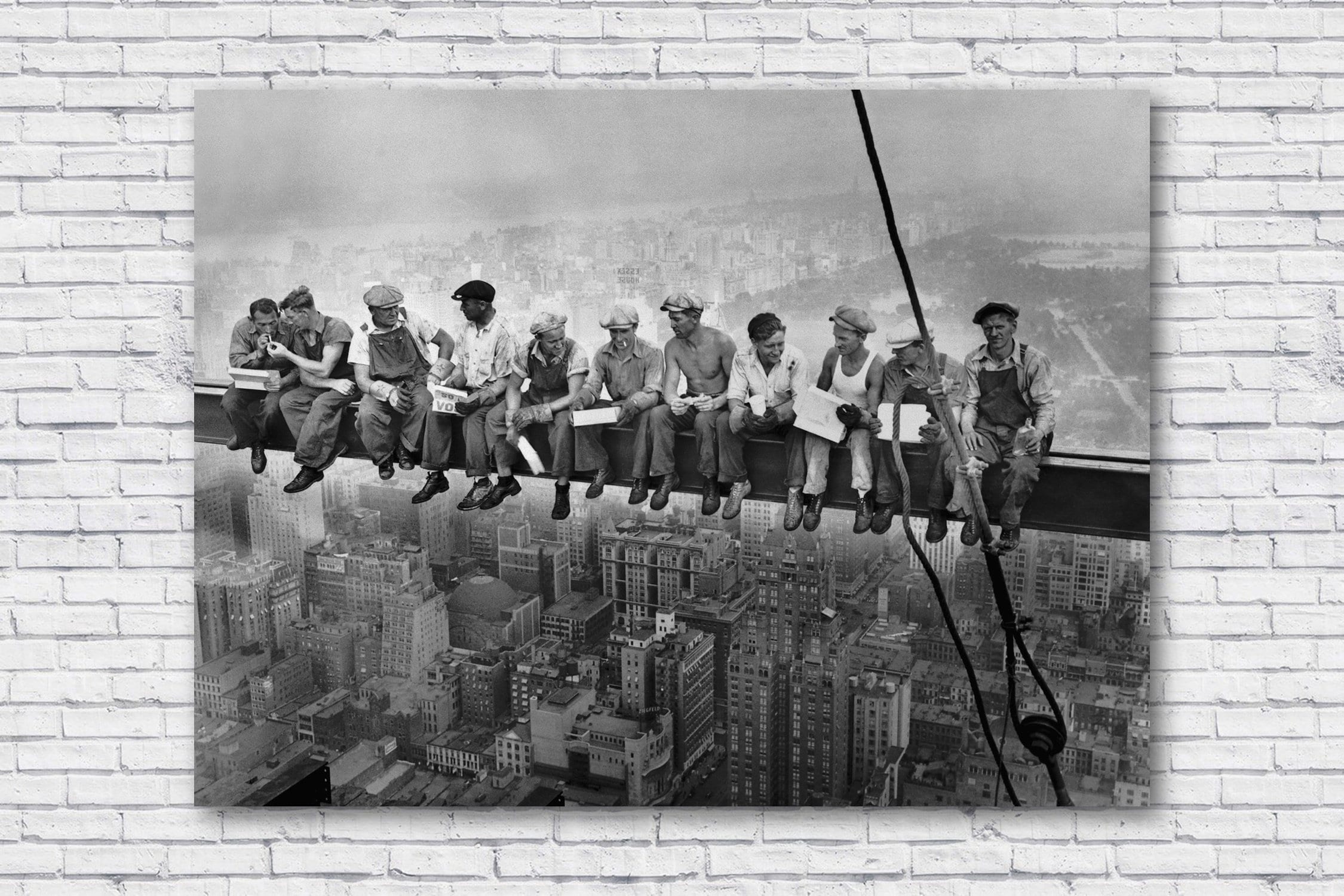 2250x1500 LARGE Lunch Atop a Skyscraper Poster
