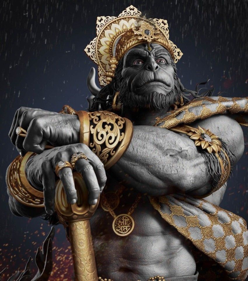850x962 Lord hanuman Poster Multicolor Photo
