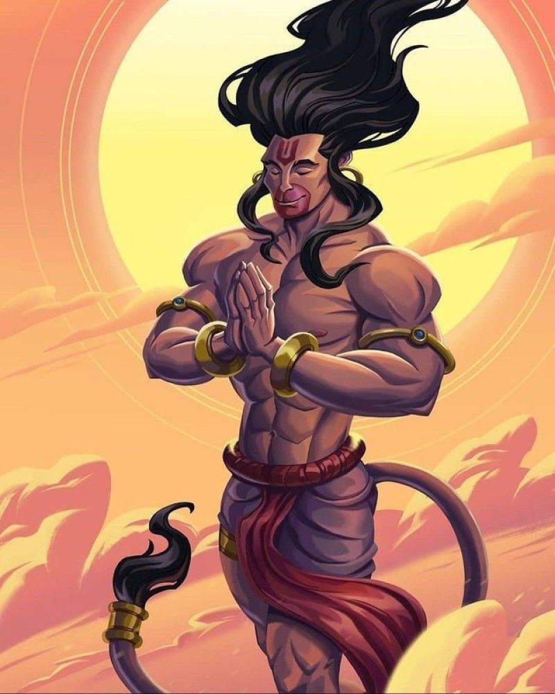 800x1000 Lord hanuman Poster Multicolor Photo