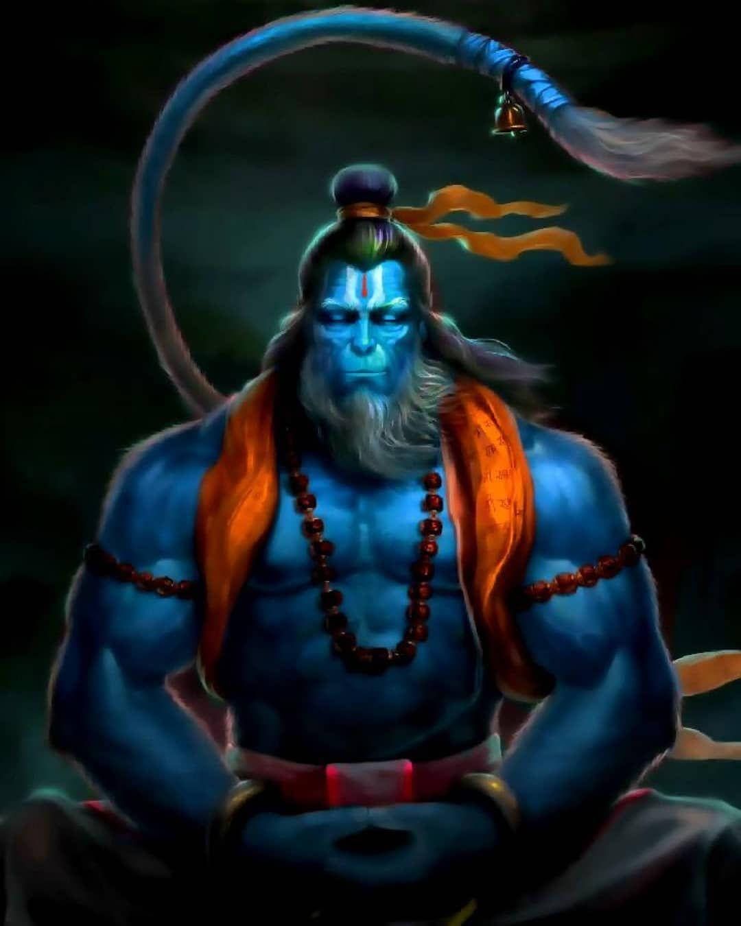 1080x1350 Download Lord Hanuman With Blue Skin HD