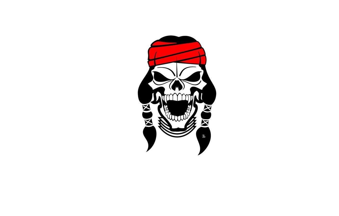 1332x850 Wallpaper skull, sake, Indian, Apache image for desktop