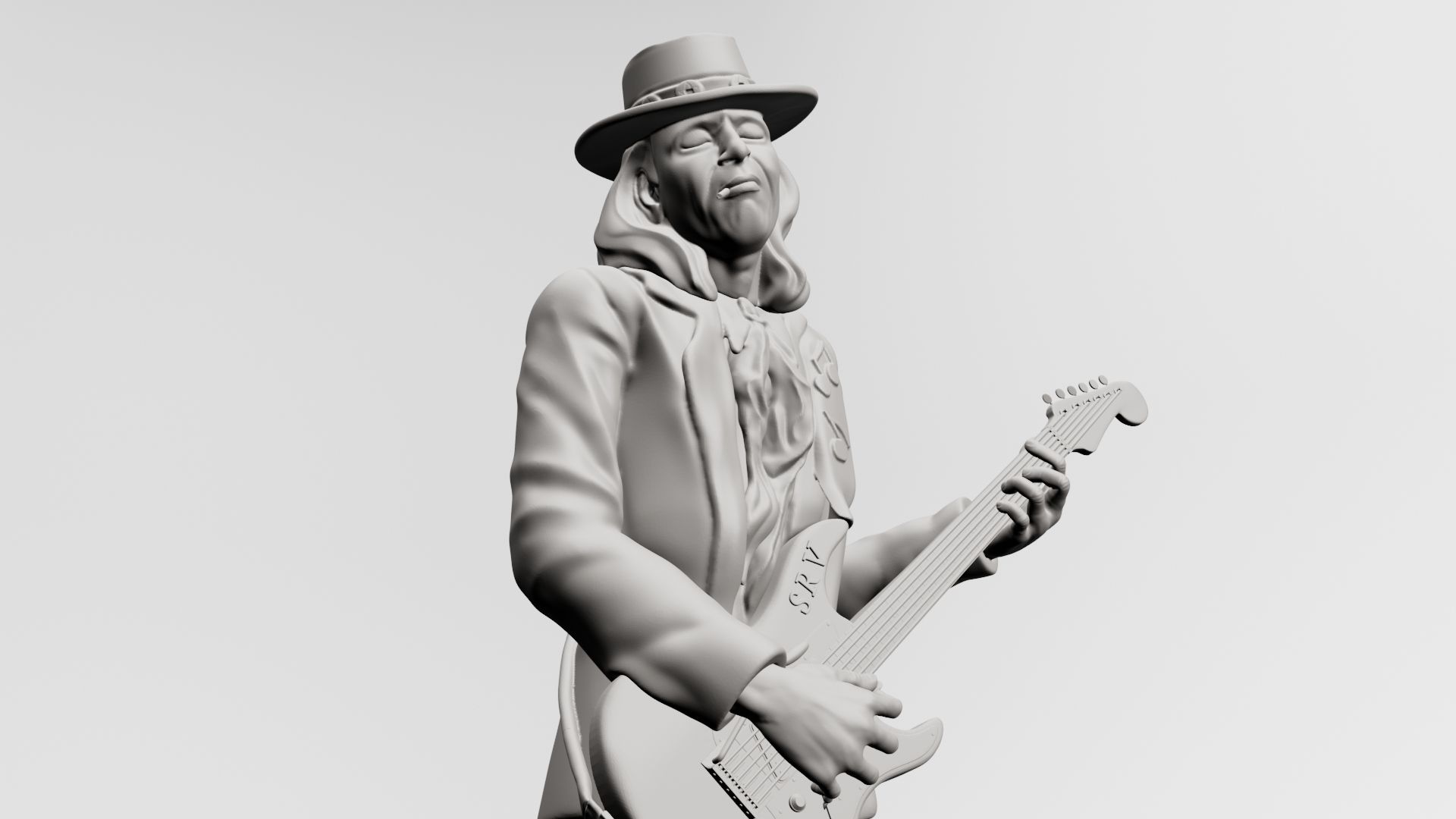 1920x1080 3D file Stevie Ray Vaughan