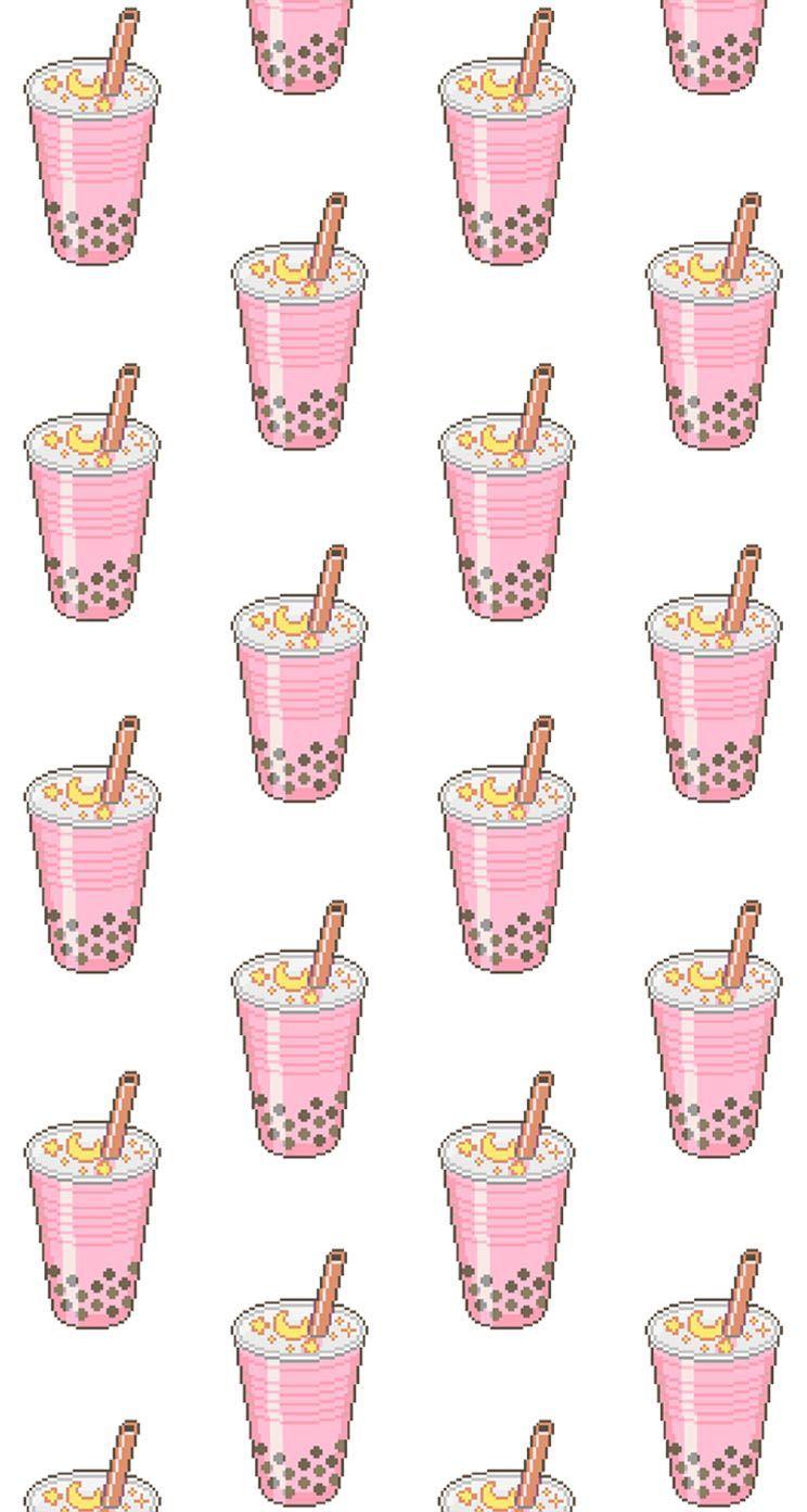 Download Susuwatari Pink Bubble Tea Wallpaper  Wallpaperscom