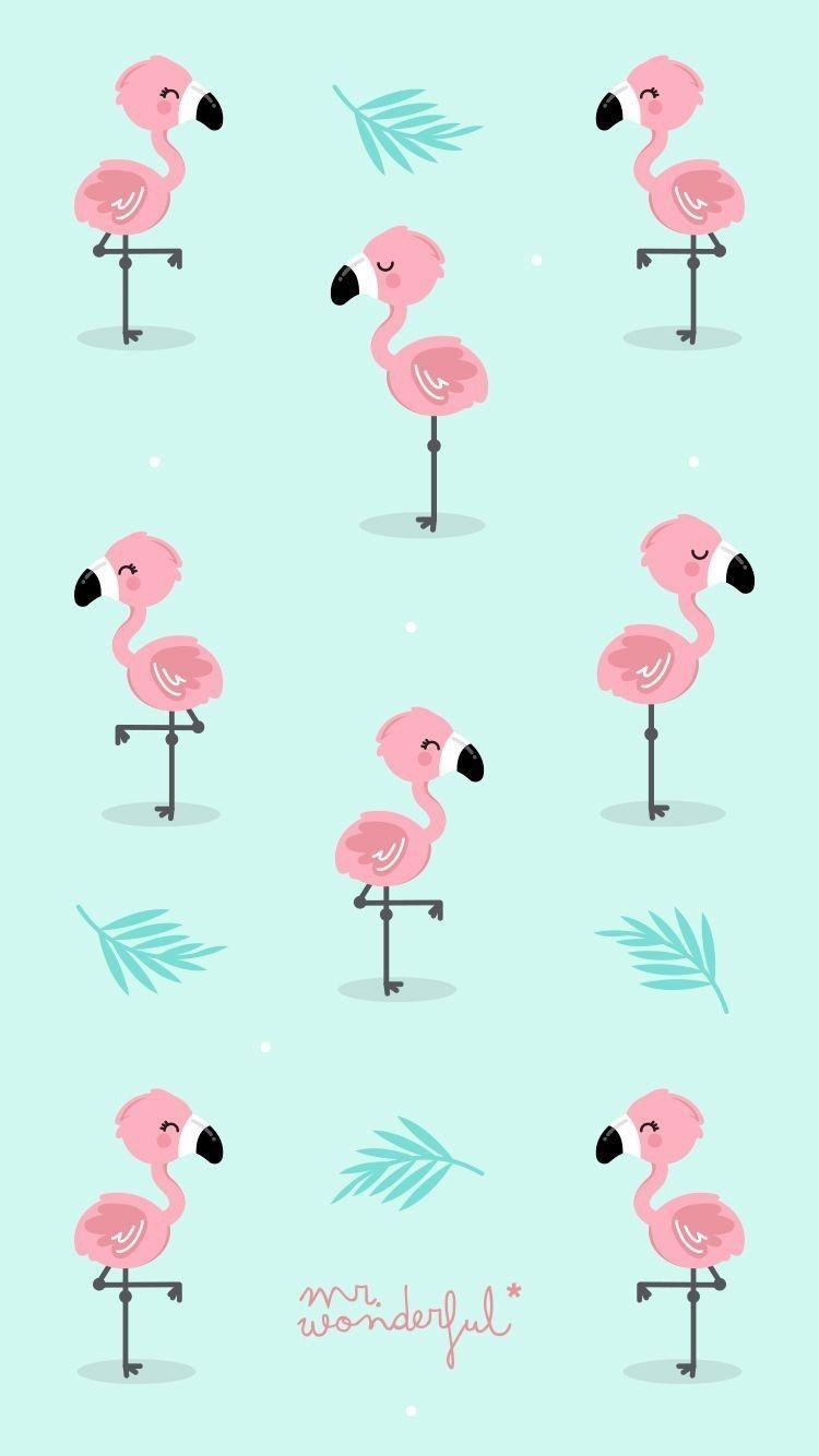 Hello Summer With Cute Flamingo Wallpaper Background Flamingo Summer  Illustration Background Image And Wallpaper for Free Download