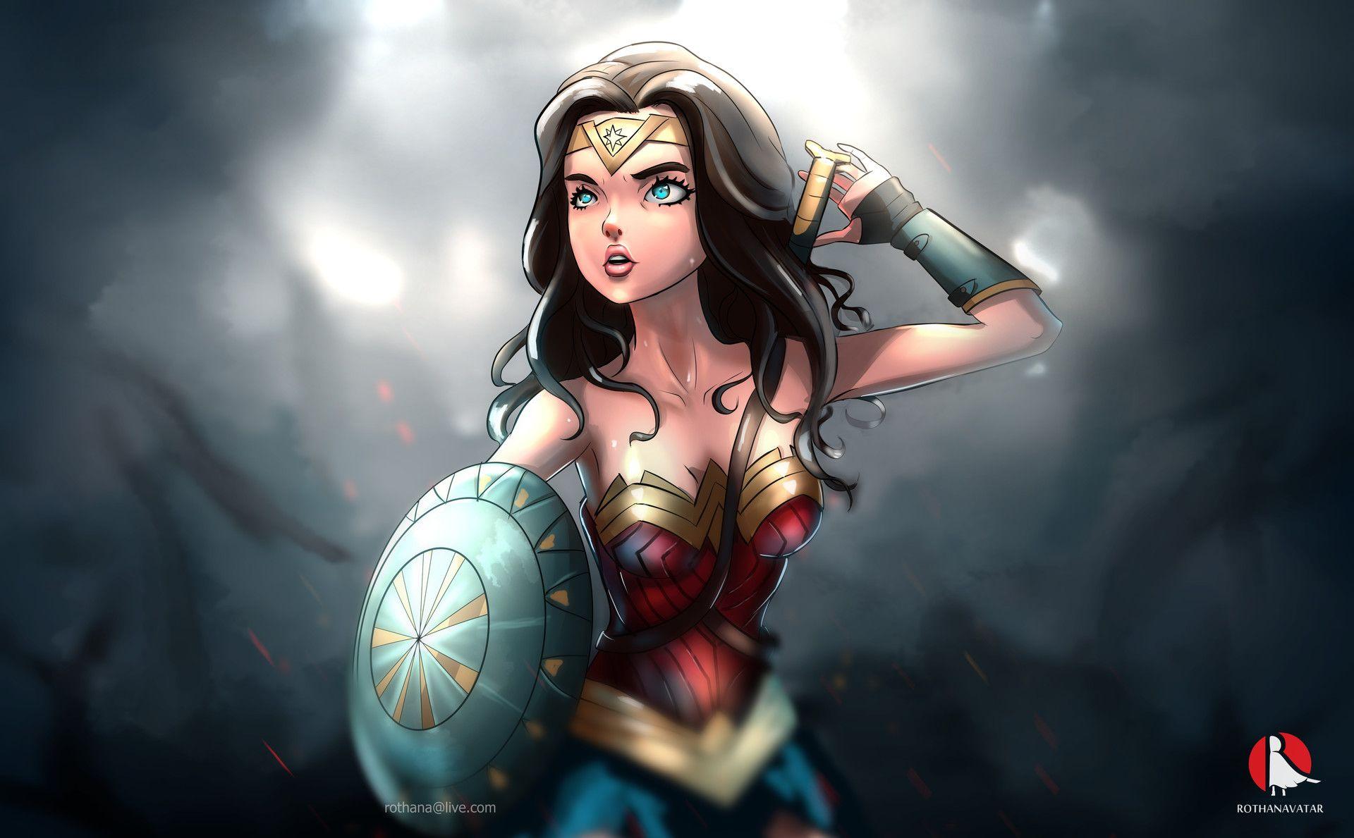 1920x1189 Wonder Woman Cartoon Artwork Woman Wallpaper Anime