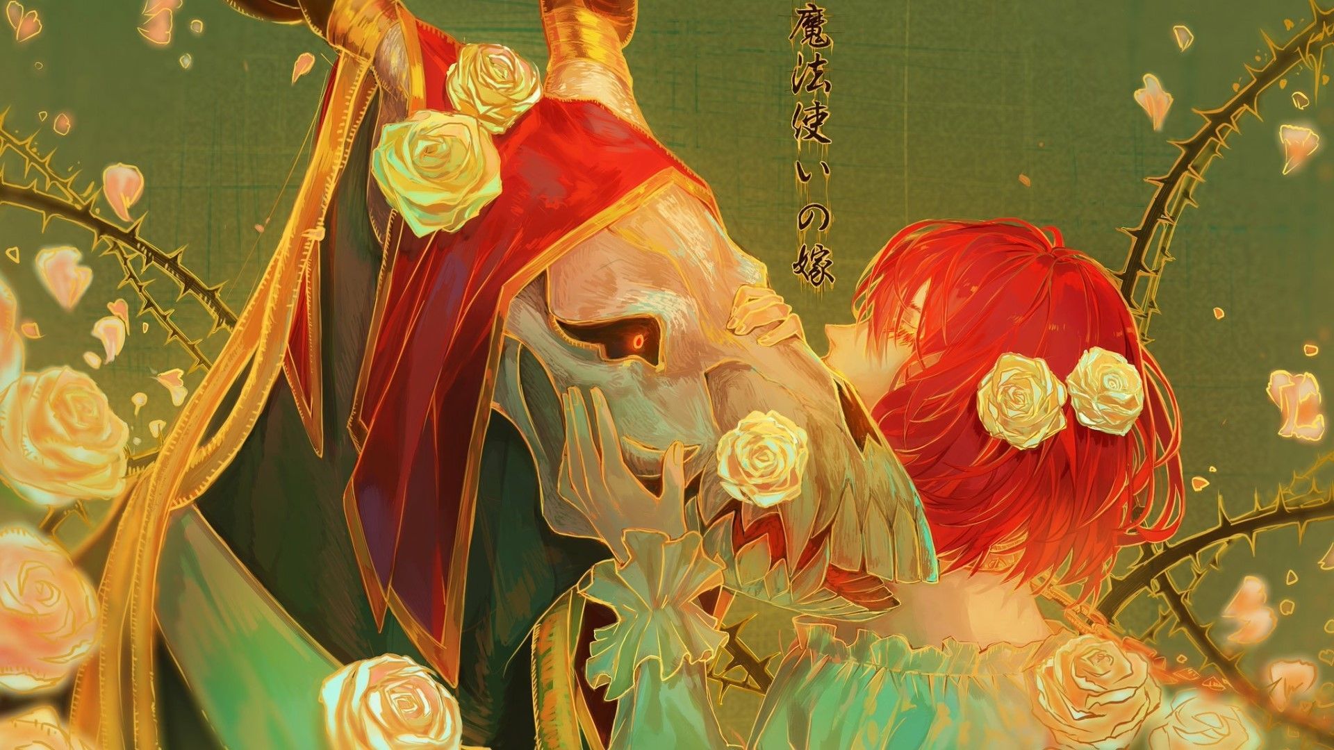 1920x1080 closed eyes, redhead, Hatori Chise