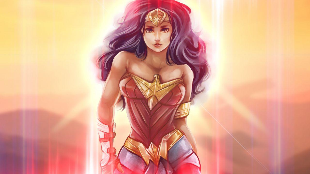 1280x720 Wonder Woman Cartoon Wallpaper, Picture
