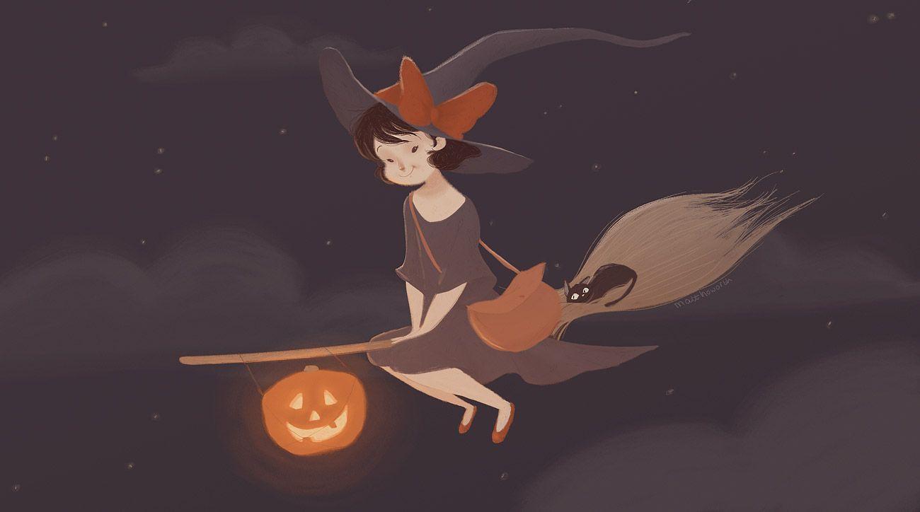 Cute Witch Wallpapers Top Free Cute Witch Backgrounds Wallpaperaccess