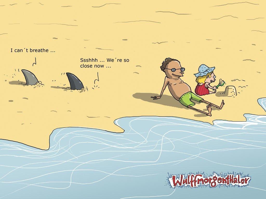 1024x768 Images: Simple Cartoon Shark