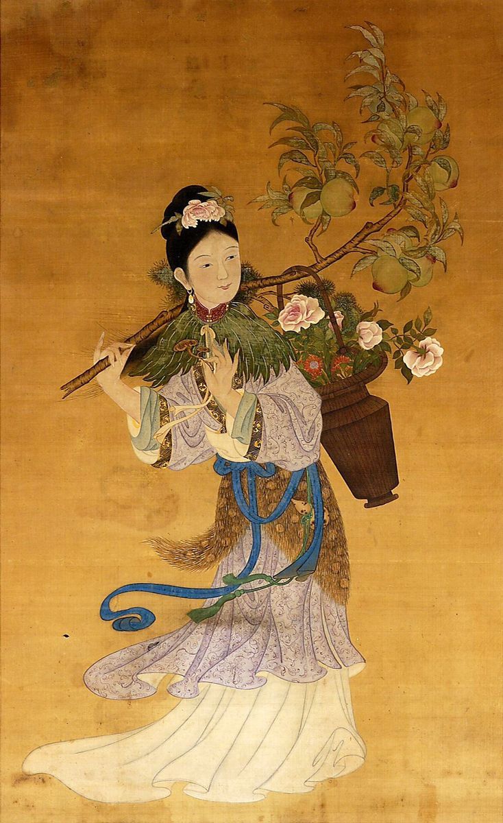 734x1200 Chinese folk art, Chinese art painting
