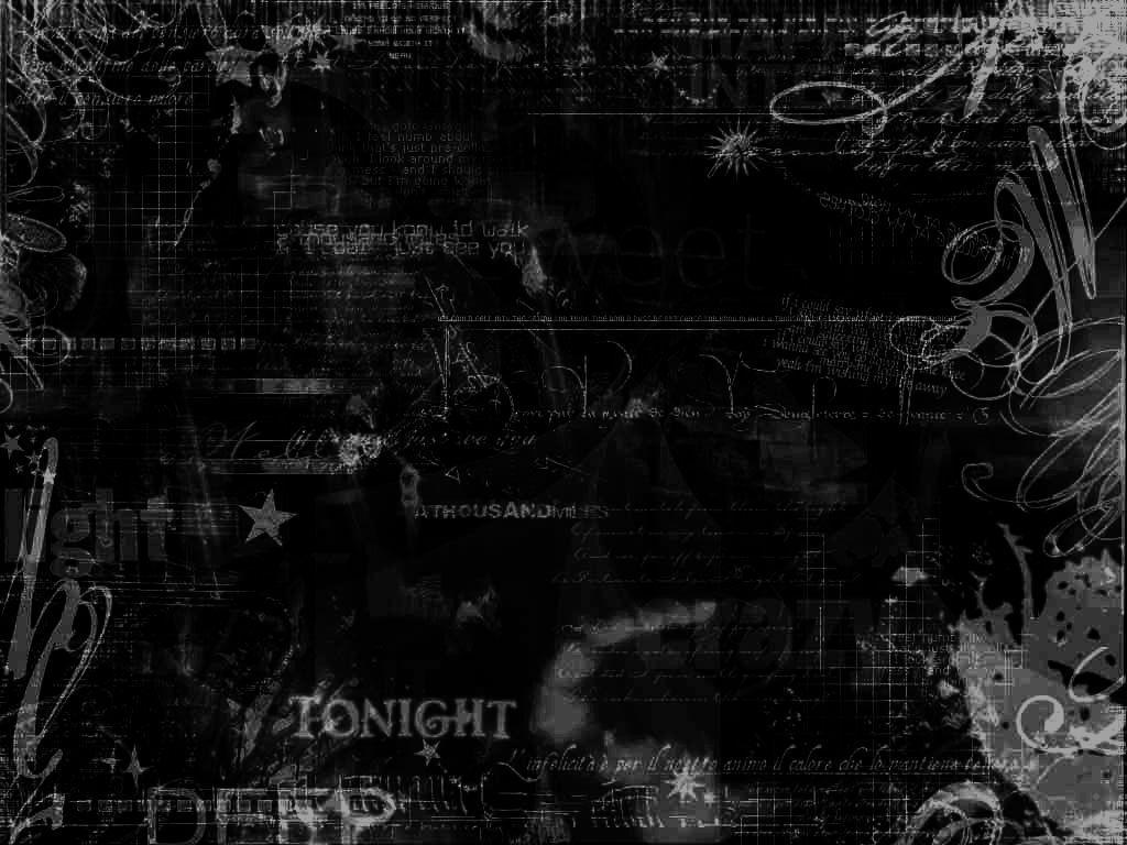 1024x768 Emo Black Wallpaper