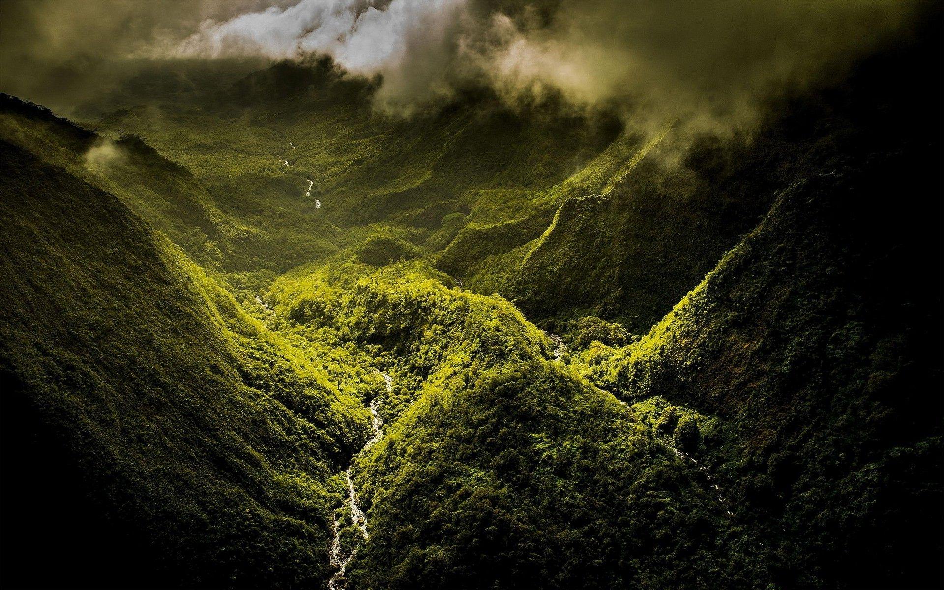 1920x1200 nature landscape mountain mist clouds valley river