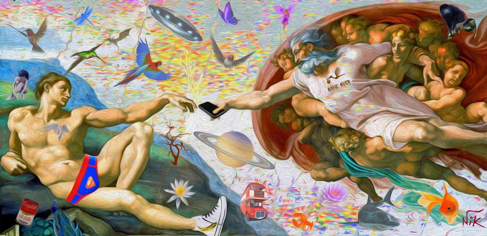 1920x930 Creation Of Adam Painting New Michelangelo creation Adam
