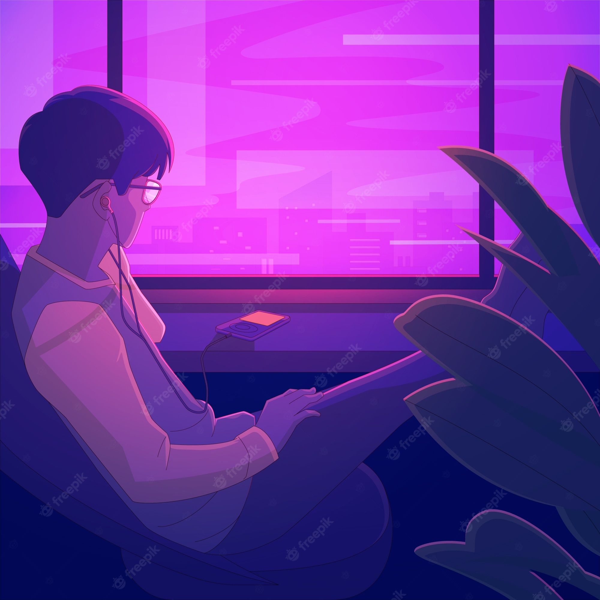 2000x2000 Lofi Song Wallpaper