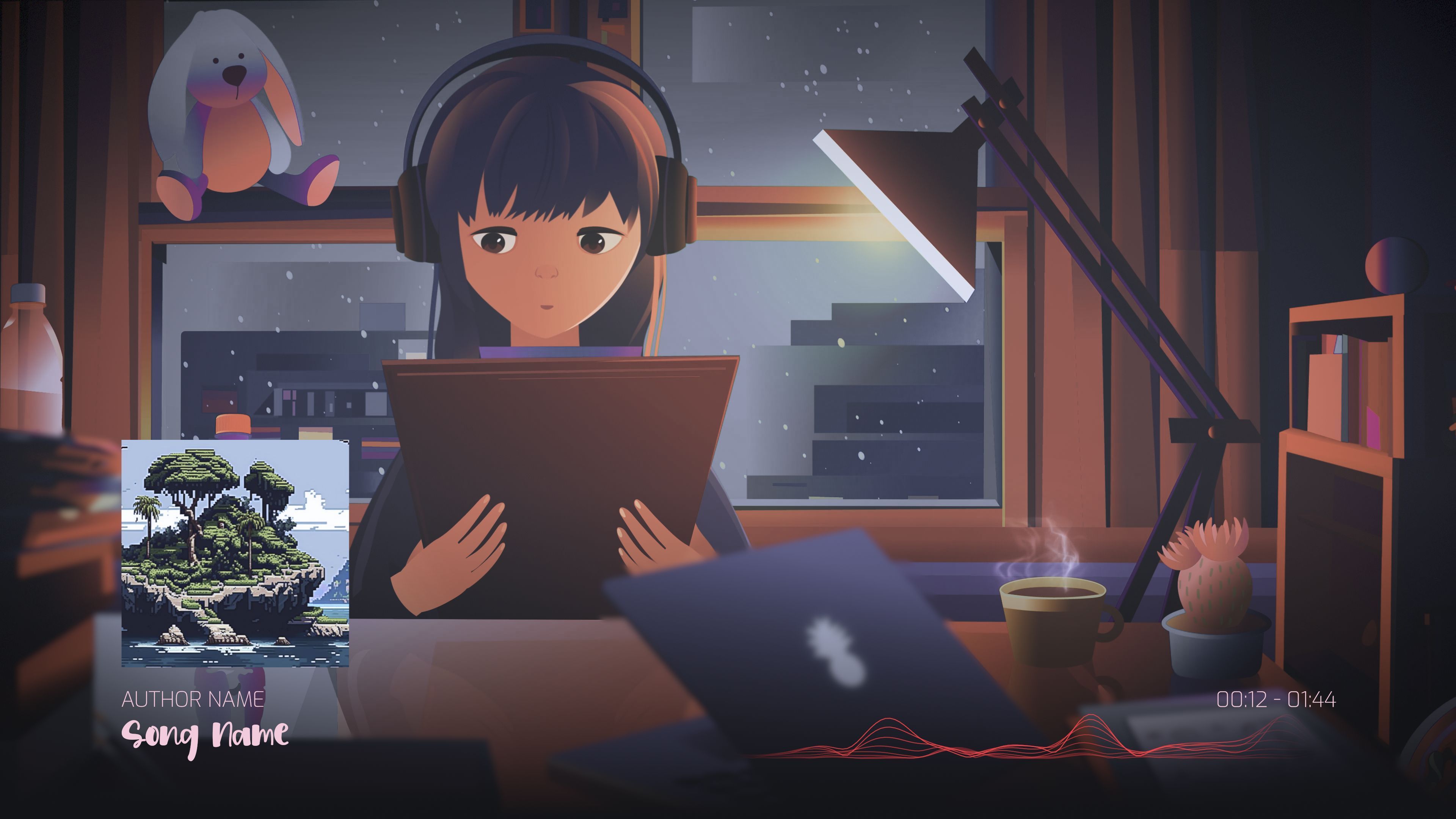 3840x2160 LoFi Girl Visualizer