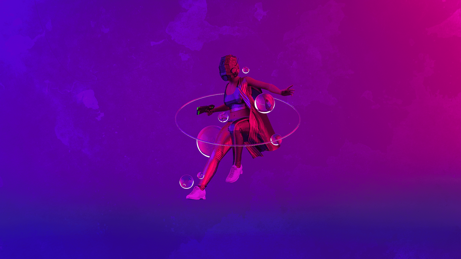 1600x900 Download 1600x900 Fantasy Woman, Sci Fi, Neon Colors