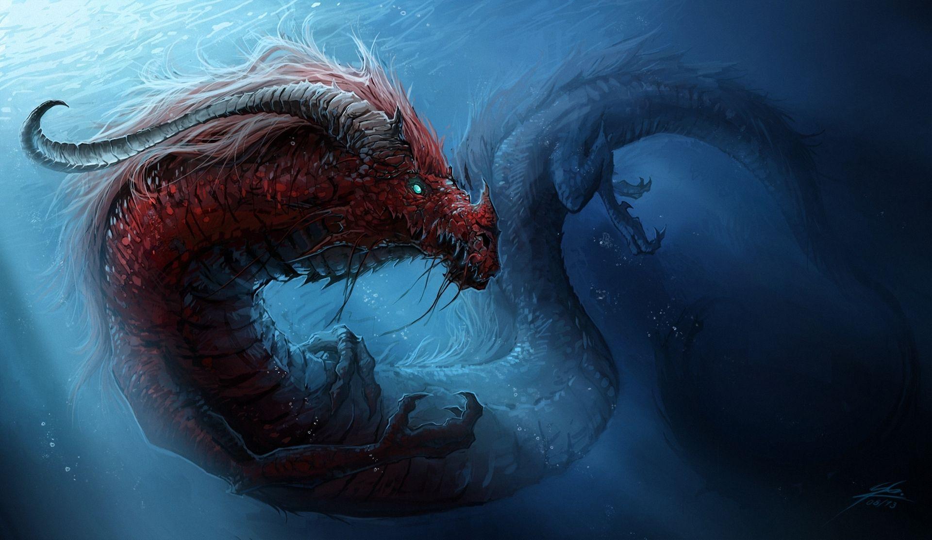 1920x1114 dragons, Underwater, World, Chinese, Dragon Wallpaper HD / Desktop and Mobile Background