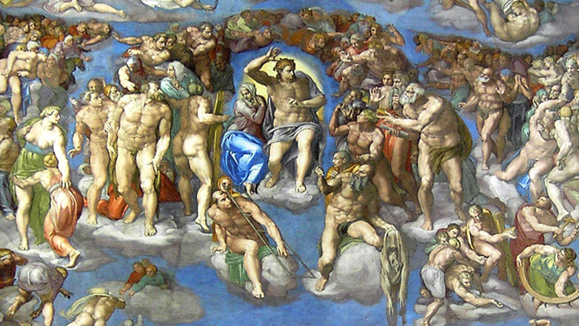 1920x1080 The Creation Of Adam. Michelangelo. The Sistine chapel
