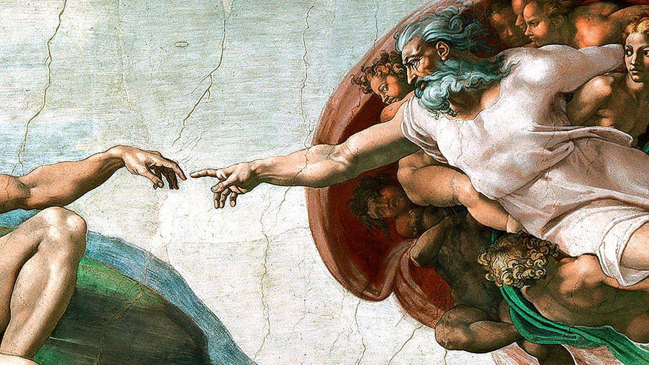 1280x720 Of, Michelangelo, The, Adam, paintings, Full HD Creation, HD