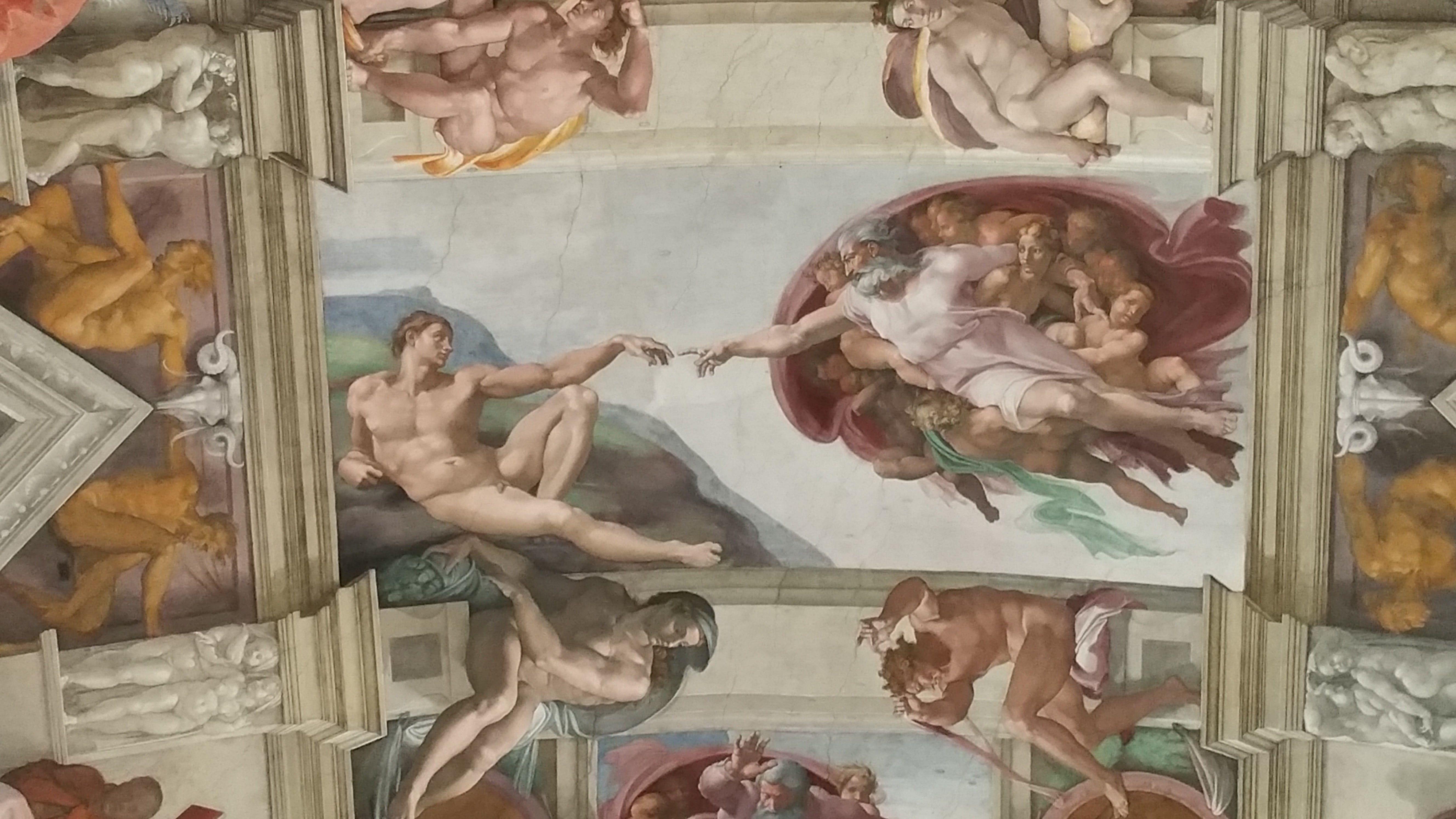 5312x2988 HD wallpaper: the ceiling, Michelangelo, The Vatican