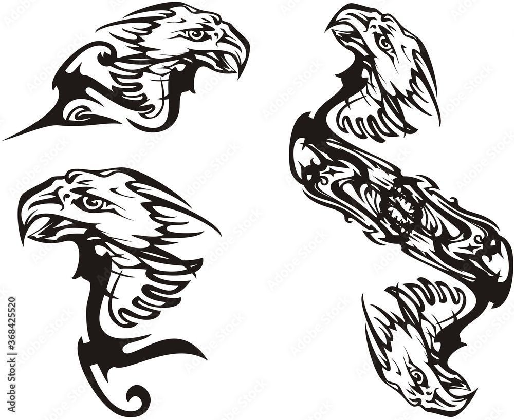 1000x818 white eagle symbols tattoo. Flaming