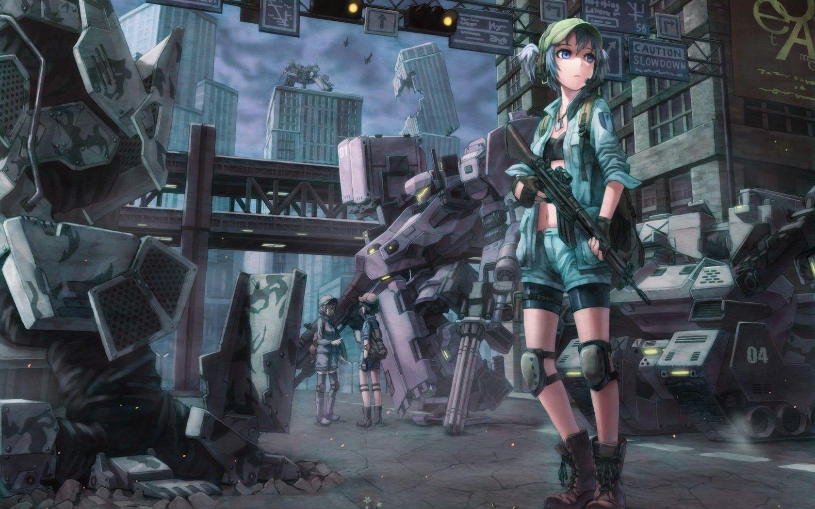 1680x1050 Futuristic Anime Wallpaper